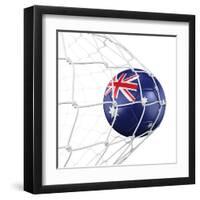 Australian Soccer Ball in a Net-zentilia-Framed Art Print