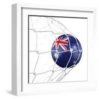 Australian Soccer Ball in a Net-zentilia-Framed Art Print