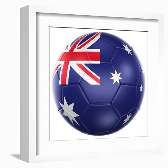 Australian Soccer Ball-zentilia-Framed Art Print