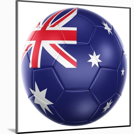 Australian Soccer Ball-zentilia-Mounted Art Print