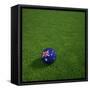 Australian Soccerball Lying on Grass-zentilia-Framed Stretched Canvas