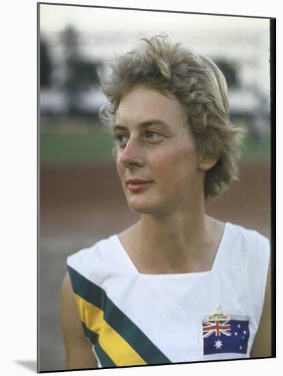 Australian Track Star Betty Cuthbert at Summer Olympics-null-Mounted Premium Photographic Print