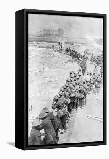 Australian Troops the Day before of the Battle of Messines, Belgium, 6 June 1917-null-Framed Stretched Canvas