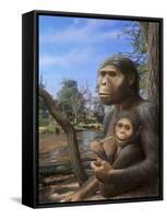 Australopithecus Afarensis, Artwork-Mauricio Anton-Framed Stretched Canvas