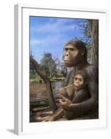 Australopithecus Afarensis, Artwork-Mauricio Anton-Framed Photographic Print