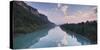 Austria, Carinthia, Drau Near AnnabrŸcke, Clouds, Mirroring-Rainer Mirau-Stretched Canvas