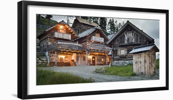 Austria, Carinthia, Katschberg, Cabins, Old, Rustic-Rainer Mirau-Framed Photographic Print