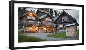 Austria, Carinthia, Katschberg, Cabins, Old, Rustic-Rainer Mirau-Framed Photographic Print