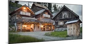 Austria, Carinthia, Katschberg, Cabins, Old, Rustic-Rainer Mirau-Mounted Photographic Print