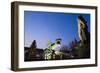 Austria, Carinthia, Klagenfurt, Lindwurm-Fountain, Twilight-Rainer Mirau-Framed Photographic Print