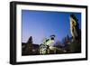 Austria, Carinthia, Klagenfurt, Lindwurm-Fountain, Twilight-Rainer Mirau-Framed Photographic Print