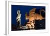 Austria, Carinthia, Klagenfurt, Lindwurm-Fountain, Twilight-Rainer Mirau-Framed Photographic Print