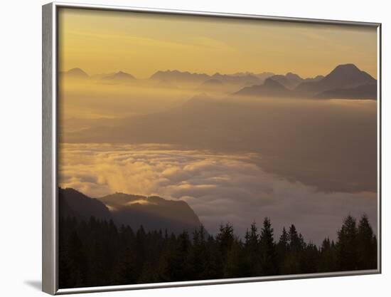 Austria, Carinthia, Morning Mood, Sunrise-Rainer Mirau-Framed Photographic Print