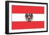 Austria Country Flag - Letterpress-Lantern Press-Framed Art Print