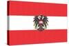 Austria Country Flag - Letterpress-Lantern Press-Stretched Canvas