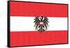 Austria Country Flag - Letterpress-Lantern Press-Framed Stretched Canvas