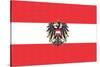 Austria Country Flag - Letterpress-Lantern Press-Stretched Canvas