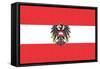 Austria Country Flag - Letterpress-Lantern Press-Framed Stretched Canvas