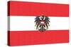 Austria Country Flag - Letterpress-Lantern Press-Stretched Canvas