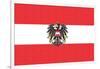 Austria Country Flag - Letterpress-Lantern Press-Framed Art Print