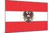 Austria Country Flag - Letterpress-Lantern Press-Mounted Art Print