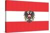 Austria Country Flag - Letterpress-Lantern Press-Stretched Canvas