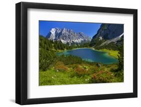 Austria, Ehrwald, Seebensee with Zugspitze-Ludwig Mallaun-Framed Premium Photographic Print