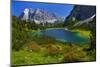 Austria, Ehrwald, Seebensee with Zugspitze-Ludwig Mallaun-Mounted Premium Photographic Print