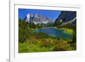 Austria, Ehrwald, Seebensee with Zugspitze-Ludwig Mallaun-Framed Photographic Print