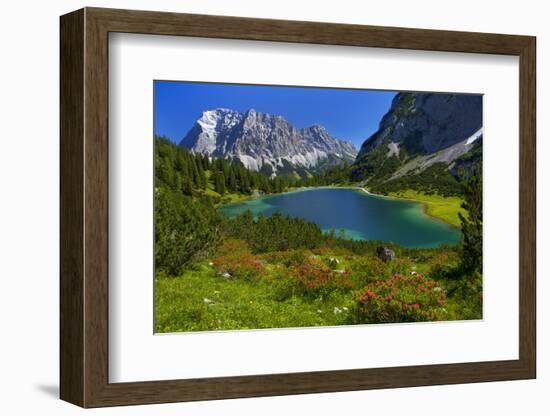 Austria, Ehrwald, Seebensee with Zugspitze-Ludwig Mallaun-Framed Photographic Print