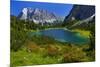 Austria, Ehrwald, Seebensee with Zugspitze-Ludwig Mallaun-Mounted Photographic Print