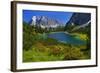 Austria, Ehrwald, Seebensee with Zugspitze-Ludwig Mallaun-Framed Photographic Print