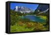 Austria, Ehrwald, Seebensee with Zugspitze-Ludwig Mallaun-Framed Stretched Canvas