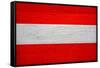 Austria Flag Design with Wood Patterning - Flags of the World Series-Philippe Hugonnard-Framed Stretched Canvas