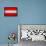 Austria Flag Design with Wood Patterning - Flags of the World Series-Philippe Hugonnard-Framed Stretched Canvas displayed on a wall