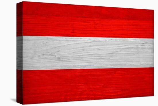 Austria Flag Design with Wood Patterning - Flags of the World Series-Philippe Hugonnard-Stretched Canvas