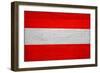 Austria Flag Design with Wood Patterning - Flags of the World Series-Philippe Hugonnard-Framed Art Print