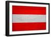 Austria Flag Design with Wood Patterning - Flags of the World Series-Philippe Hugonnard-Framed Art Print