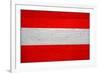 Austria Flag Design with Wood Patterning - Flags of the World Series-Philippe Hugonnard-Framed Art Print