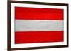 Austria Flag Design with Wood Patterning - Flags of the World Series-Philippe Hugonnard-Framed Art Print