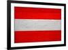 Austria Flag Design with Wood Patterning - Flags of the World Series-Philippe Hugonnard-Framed Art Print