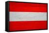 Austria Flag Design with Wood Patterning - Flags of the World Series-Philippe Hugonnard-Framed Stretched Canvas