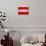 Austria Flag Design with Wood Patterning - Flags of the World Series-Philippe Hugonnard-Mounted Art Print displayed on a wall