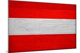 Austria Flag Design with Wood Patterning - Flags of the World Series-Philippe Hugonnard-Mounted Art Print