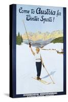 Austria for Winter Sports Poster-null-Stretched Canvas