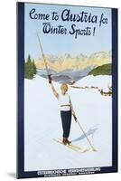 Austria for Winter Sports Poster-null-Mounted Giclee Print