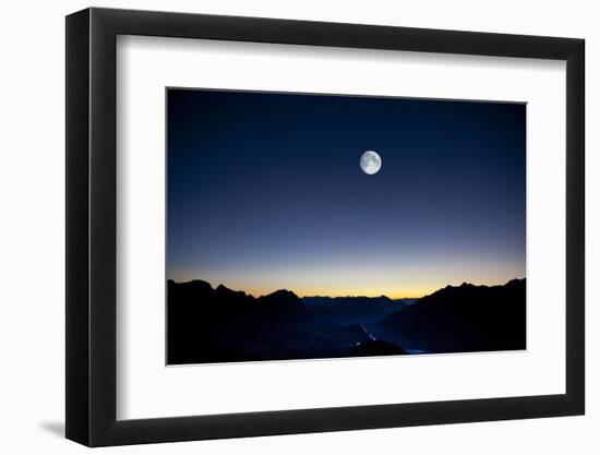 Austria, Full Moon About the Inntal, (M)-Ludwig Mallaun-Framed Photographic Print