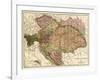 Austria-Hungary - Panoramic Map-Lantern Press-Framed Art Print