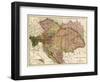 Austria-Hungary - Panoramic Map-Lantern Press-Framed Art Print