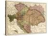 Austria-Hungary - Panoramic Map-Lantern Press-Stretched Canvas